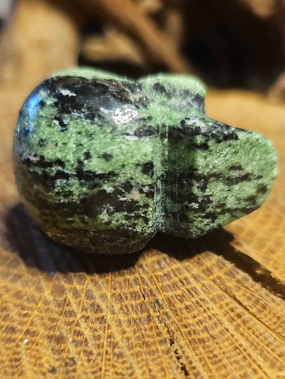 Natural Ruby Zoisite Hand-Carved Crystal Skull 💀